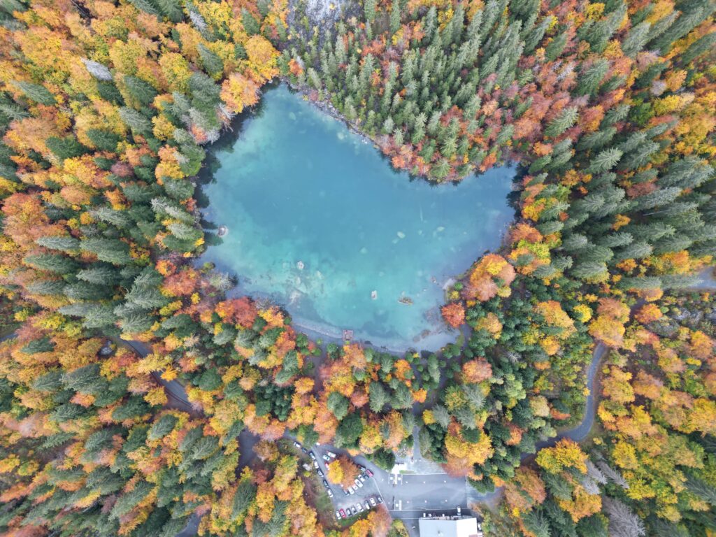 Prise de vue du lac vert