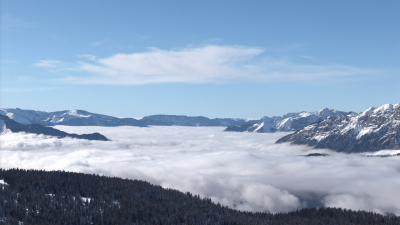 Paysage mer de nuage