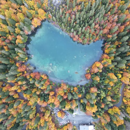 Prise de vue du lac vert