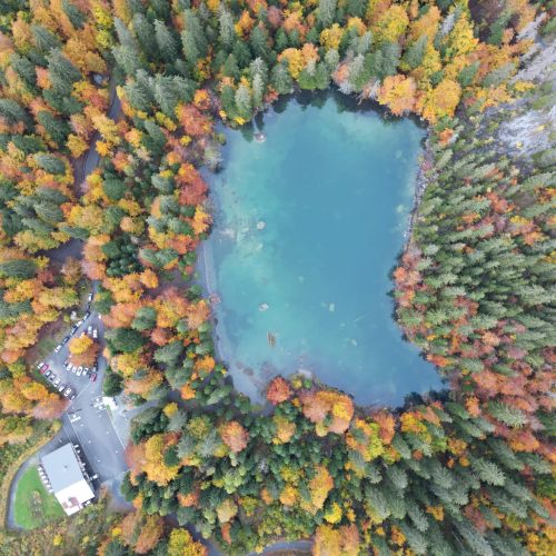 Prise de vue du lac vert