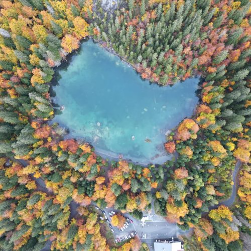 Prise de vue du lac vert